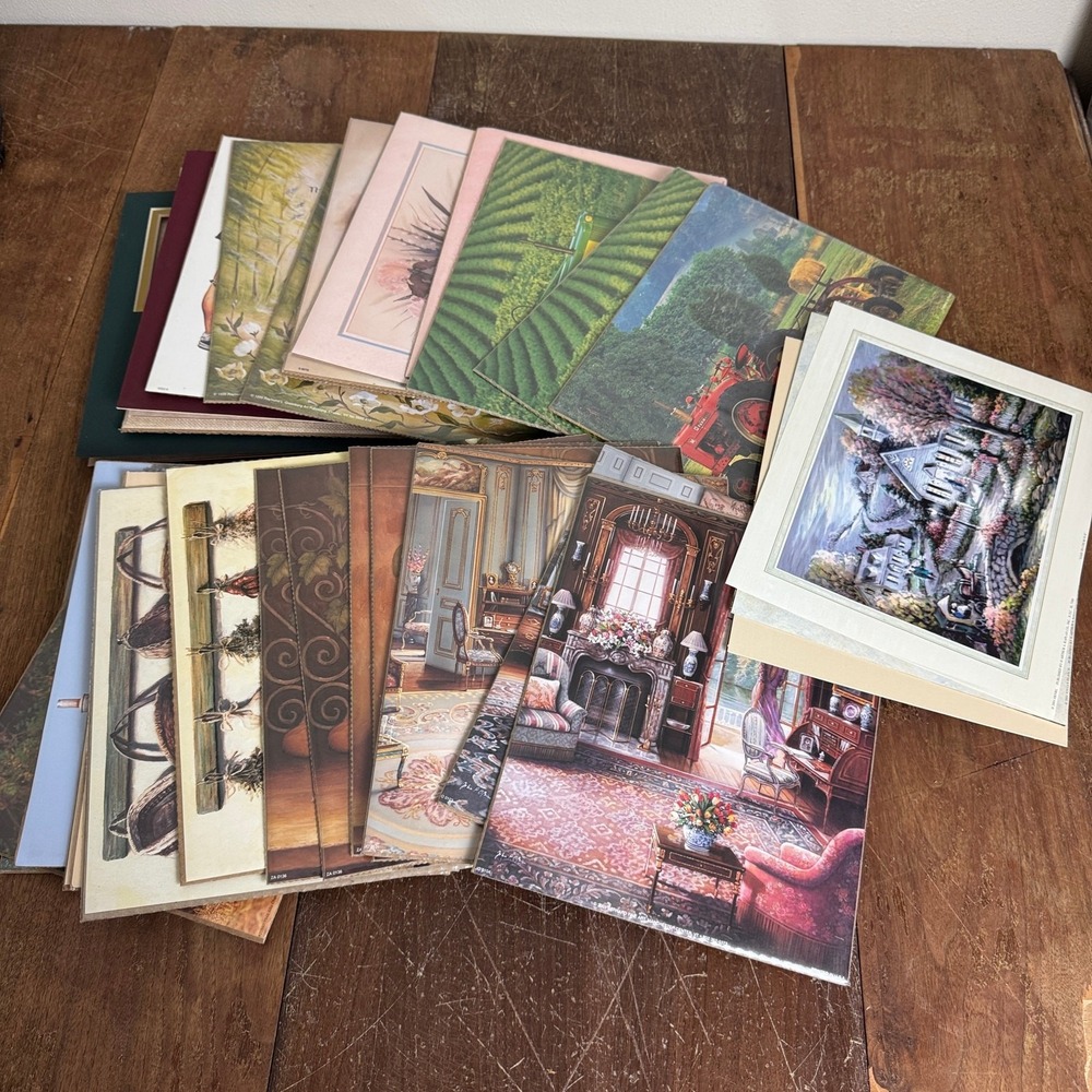 Wholesale BUNDLE LOT of 32 8x10‎ inch prints Norman Rockwell Tractors Poems